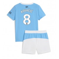 Manchester City Mateo Kovacic #8 Domáci Detský futbalový dres 2025-26 Krátky Rukáv (+ trenírky)
